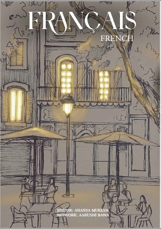 A Page showing Ananya Mukesh as the Editor of Articles in French in The College Magazine of Lady Shriram College for Women in 2024